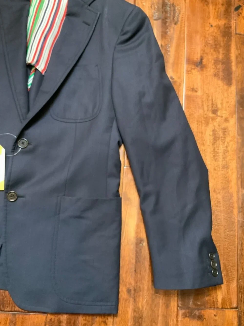 Etro Black Wool 2 Button Blazer, Size 48
